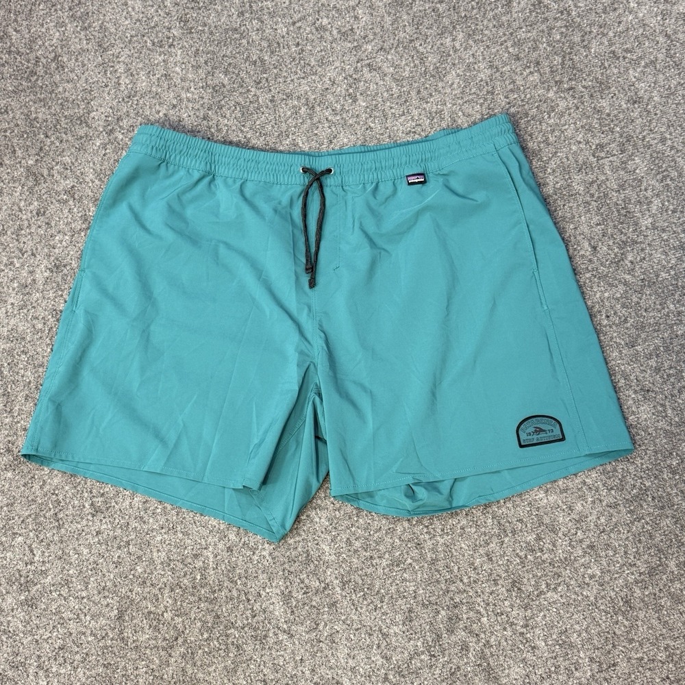 Patagonia Hydro Series Board Shorts Men's 2XL Teal Green Beachwear Surfing